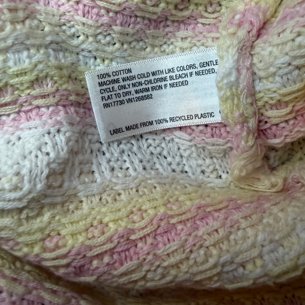 Boho knit wild fable Pink and Yellow Striped Skirt - Picture 5 of 5